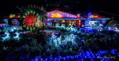 The fantastic Christmas Lights display at the Harrison residence in Canberra