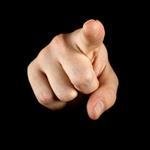 Finger pointing directly at you